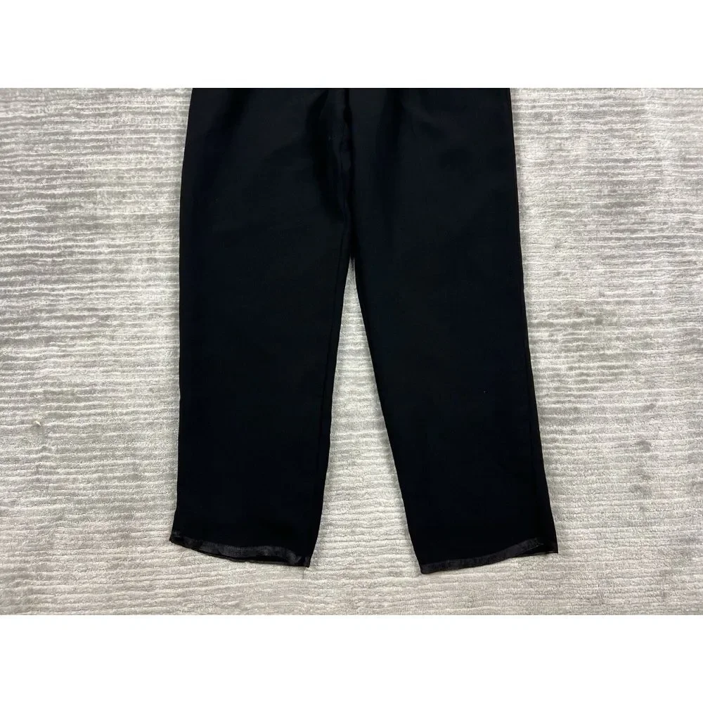 Worthington Petite Pants Womens 10P Black Lined Dress Pleated Casual‎